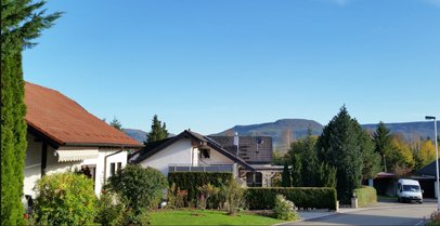 Aan de voet van de Zwabische Alb - Zicht op het appartement in de richting van Mössingen