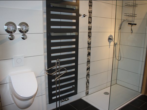 Your bathroom with floor-level shower